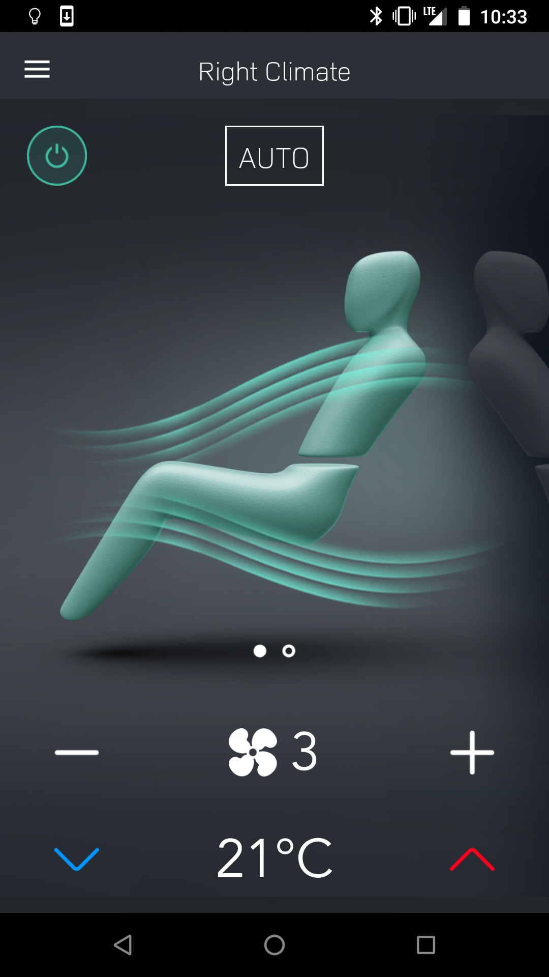 Land Rover Comfort App HVAC Control